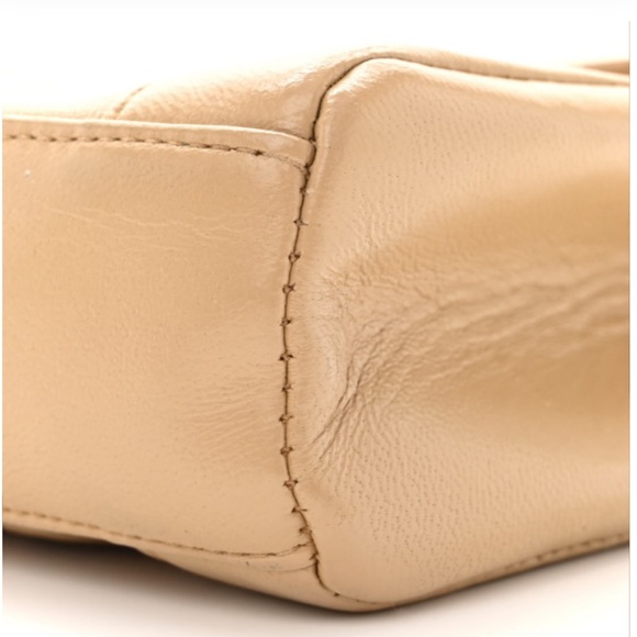 Chanel Diana Small Single Flap Beige Quilted Calf Leather Gold Plated Chain Bag - Picture 8 of 14